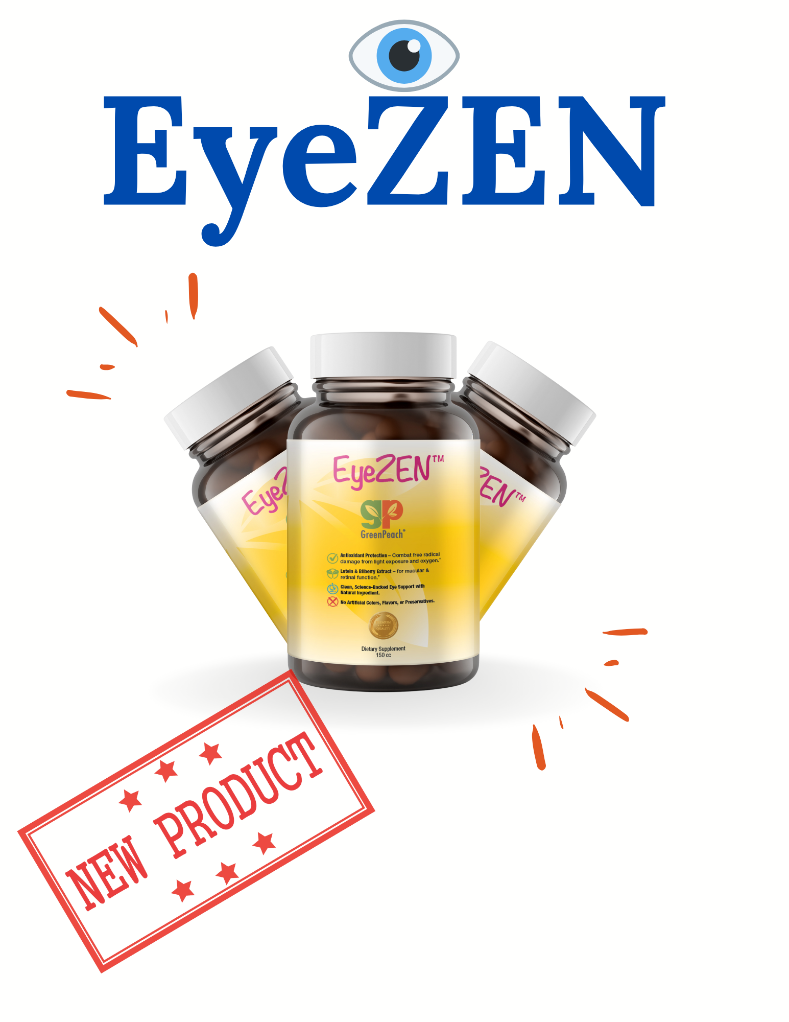 GreenPeach EyeZEN – Premium Eye Health Formula | Advanced Vision Support with Lutein, Zeaxanthin & Antioxidants